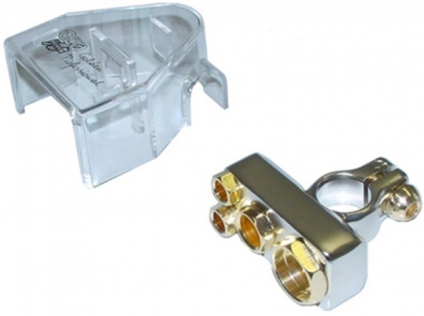 AIV 650602 Batterieklemme-Plus - Batterieklemme mit Cover 1 x Kabel bis 50 qmm- 1 x Kabel bis 25 qmm- 1 x Kabel bis 10 qmm- Twist-Fit-Connection