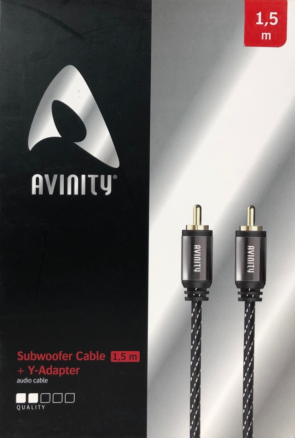 Avinity Subwooferkabel mit Y-Cinch-Adapter- vergoldet 1-5 m