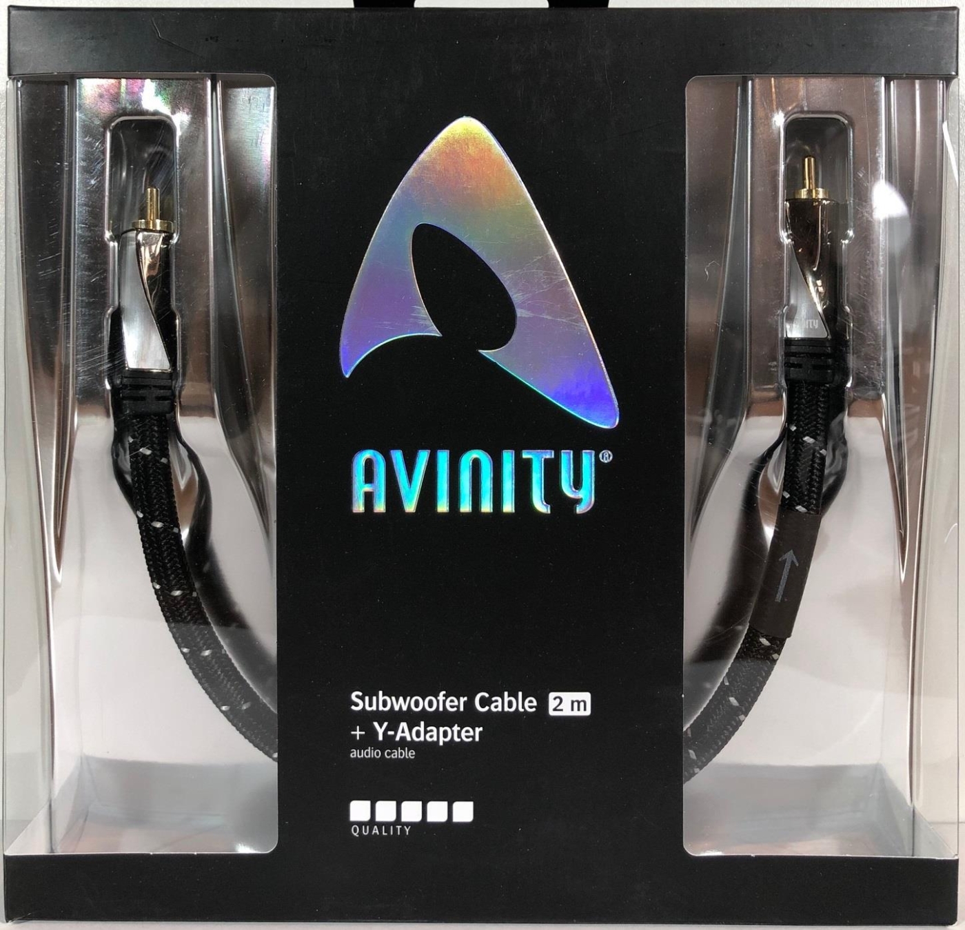 Avinity Subwooferkabel mit Y-Cinch-Adapter- vergoldet 2-0 m