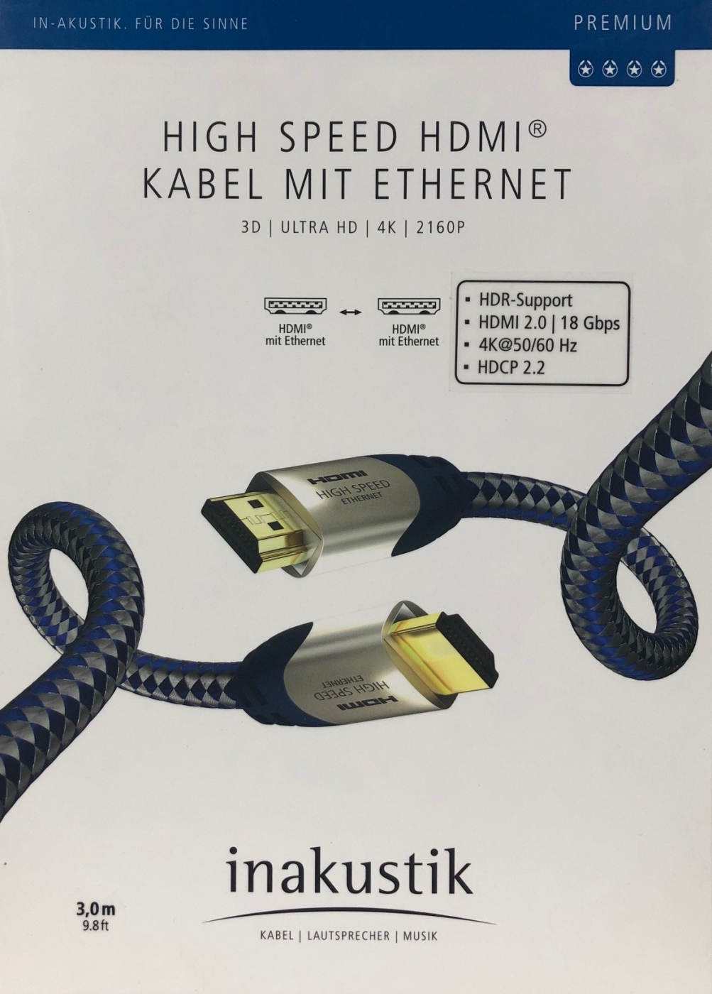 Inakustik High-Speed HDMI-Kabel 3-0 m