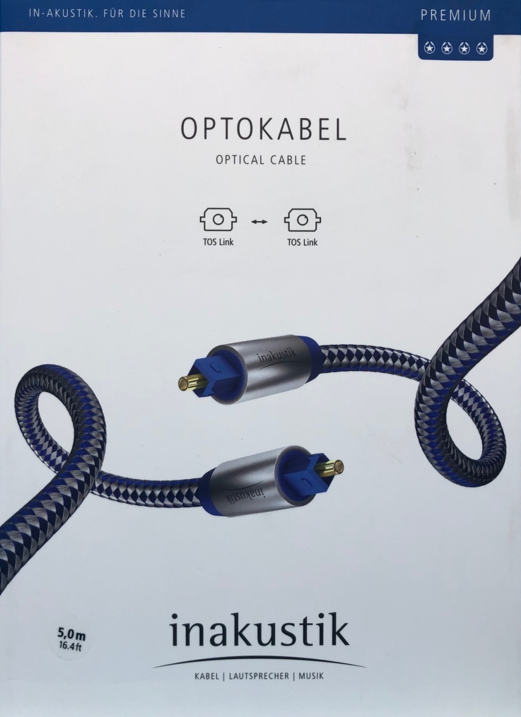 Inakustik Premium Optokabel 5-0 m Toslink