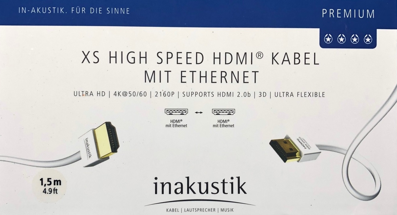 Inakustik Premium XS High-Speed HDMI Kabel mit Ethernet- 1-5 m