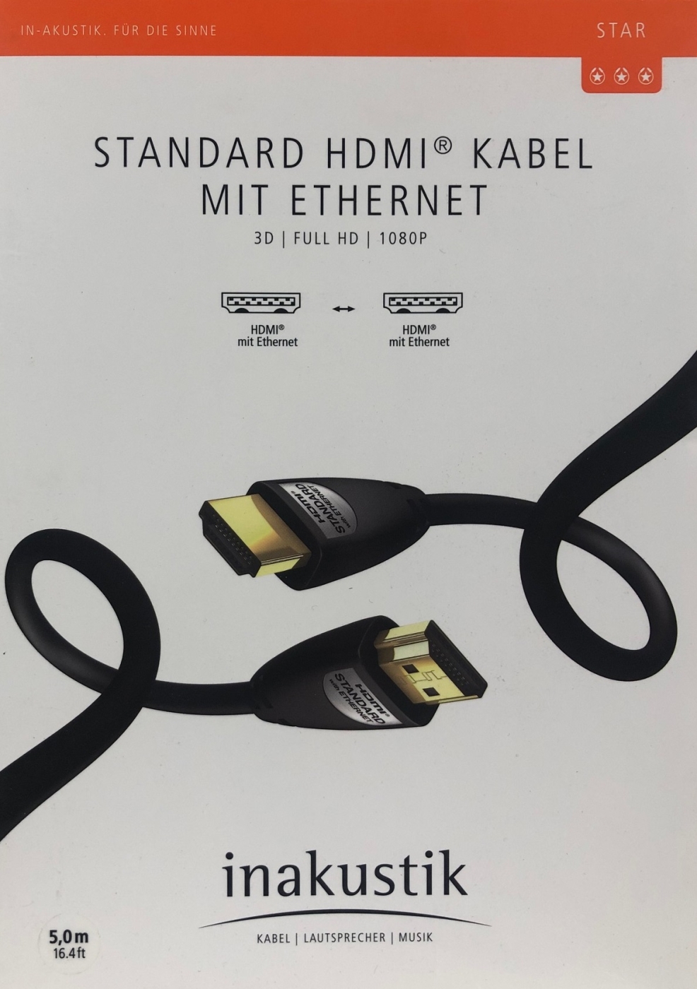 Inakustik Star High Speed HDMI Kabel mit Ethernet 5-0 m