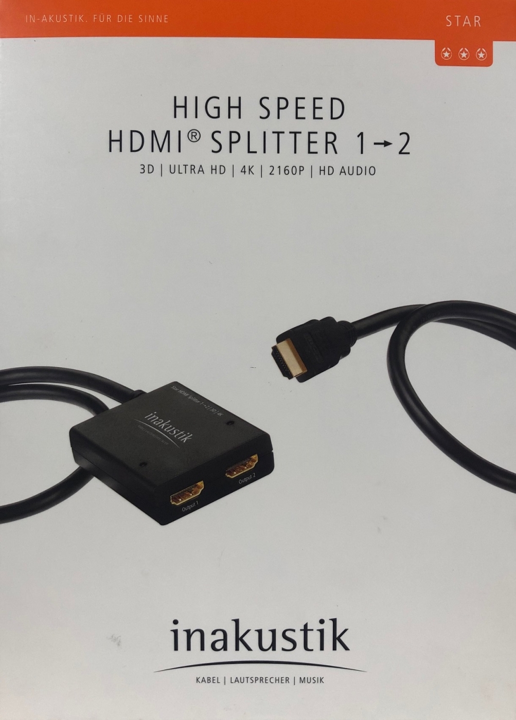 Inakustik Star Serie HDMI-Splitter 1-2 High-Speed