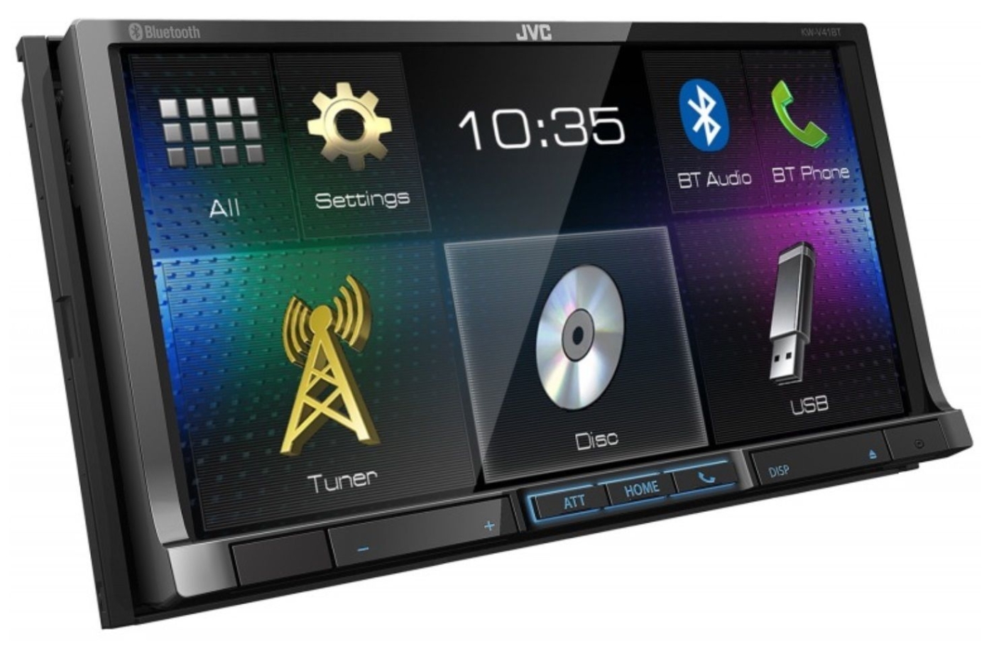 JVC KW-V41BTE NEU 17-7 cm WVGA Touch Screen DVD CD USB Bluetooth KWV41BTE