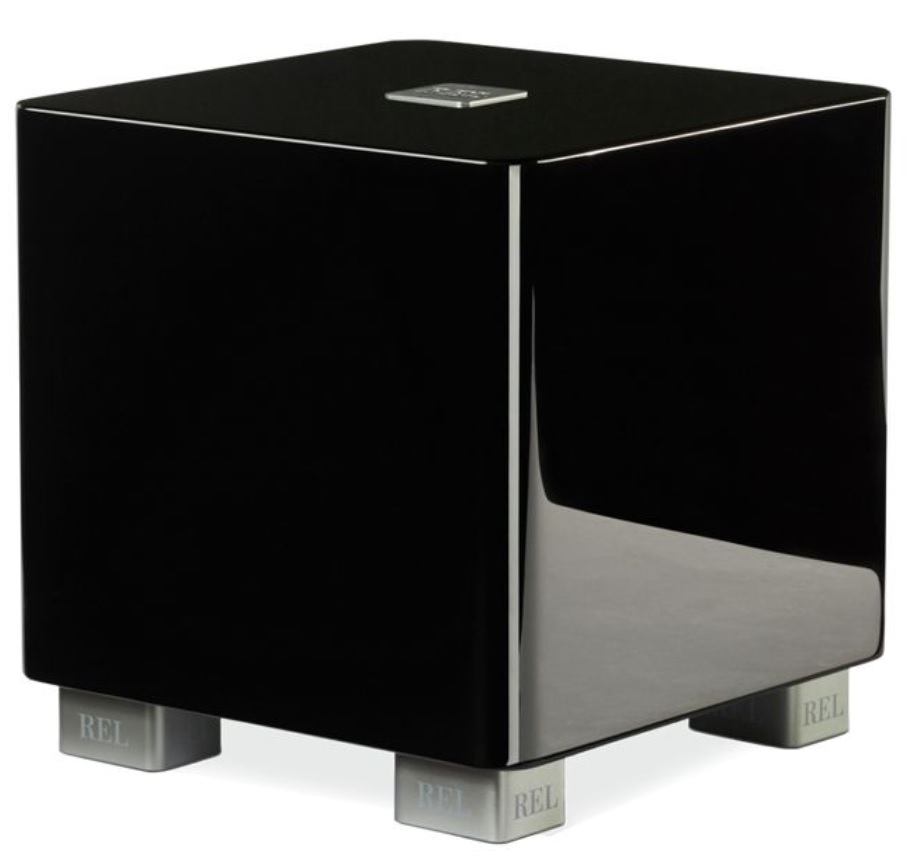 REL T-5x Schwarz Hochglanz Downfiring Aktiv-Subwoofer