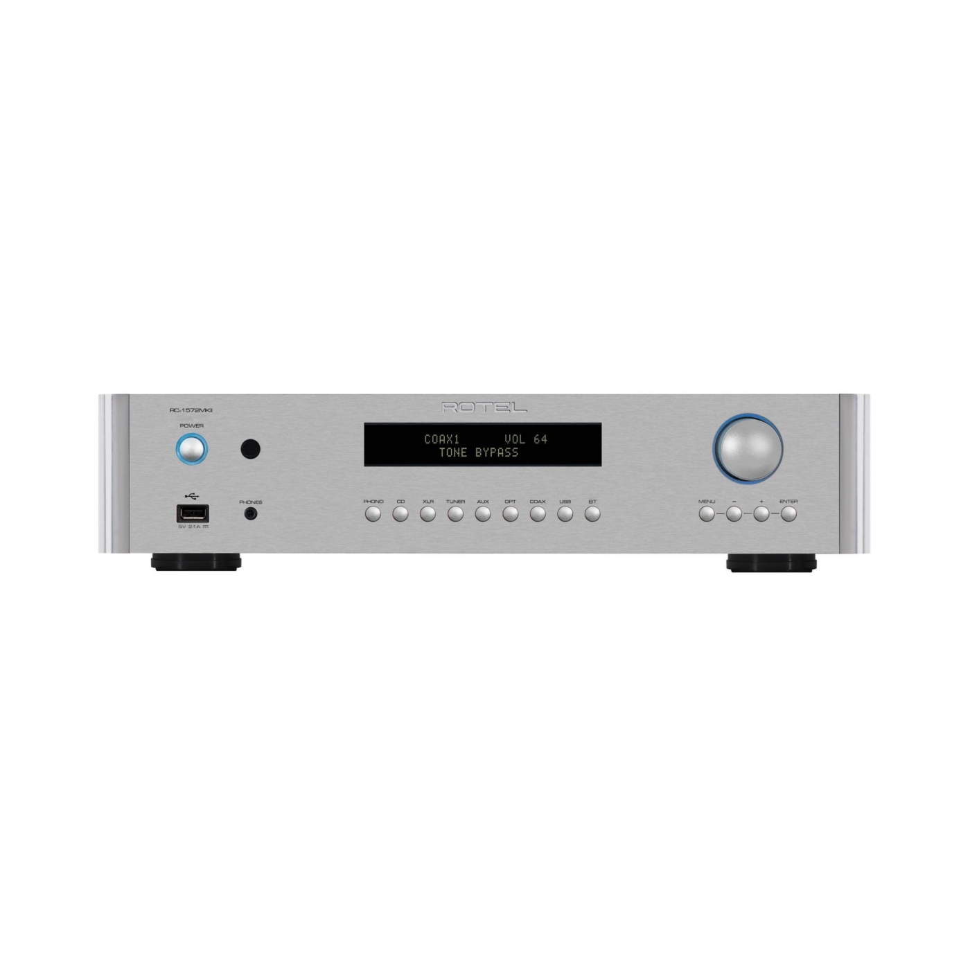 Rotel RC-1572 MKII Silber - Stereo-Vorverstrker mit DAC und Roon Tested