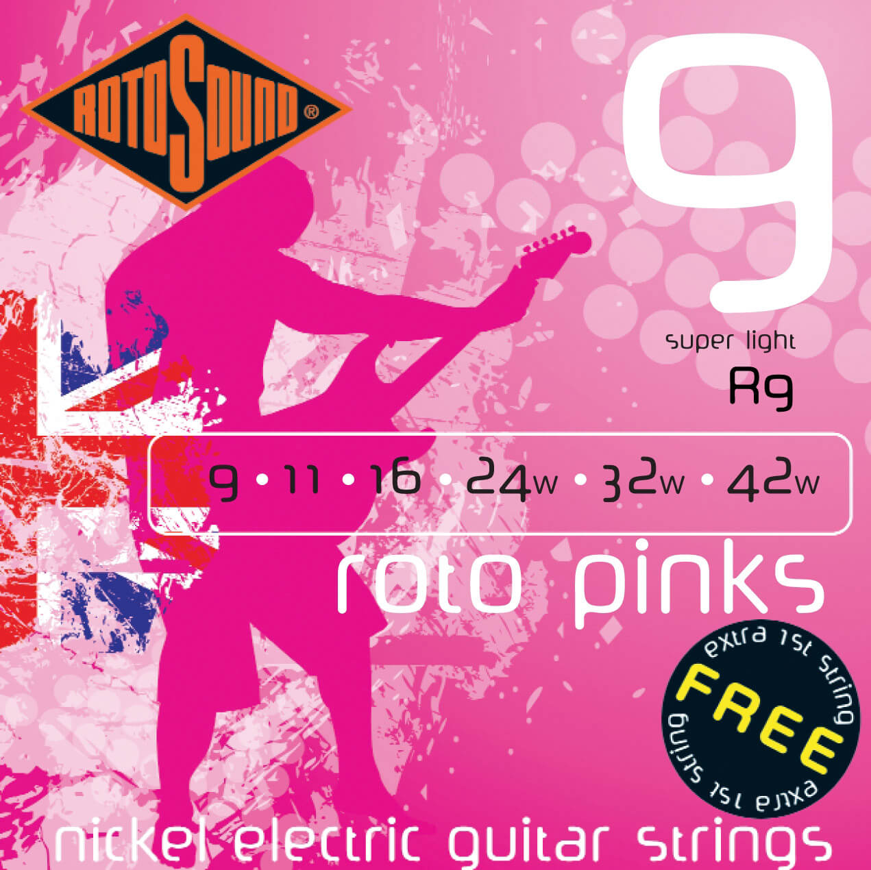 Saitensatz für E-Gitarre Rotosound Pinks R9